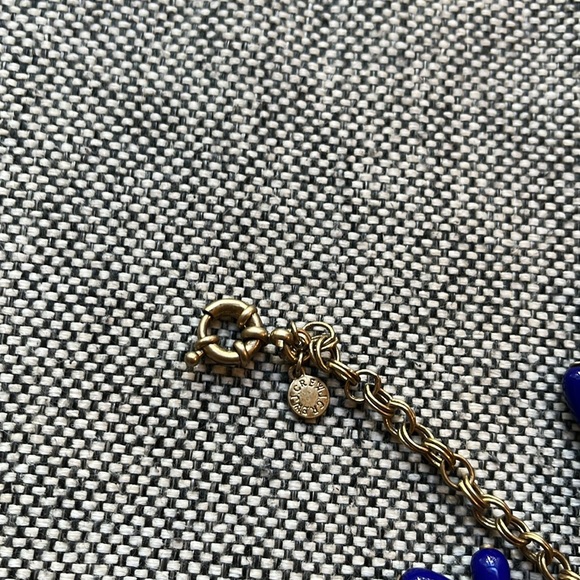🔹 Vintage J. Crew Royal Blue, Gold and Rhinestone Statement Necklace 🔹 - Picture 15 of 17